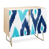 Deny Designs Malibu Blue Ikat Credenza by Natalie Baca -Retail $696.99