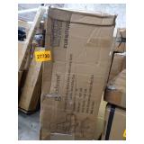 glitzhome mid century modern cream bonded leather gaslight adjustable Swivel office chair