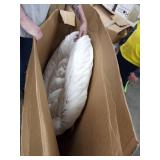 white and gold round chair