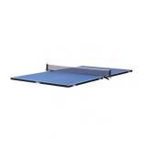 JOOLA Conversion Table Tennis Top with Metal Apron, Foam Backing, and Ping Pong Net Set, Regulation Size 9x5 ft, Blue, 1ct Clip On Net Set