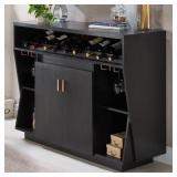 Furniture of America Ping Contemporary Black 47-inch Dining Buffet- Retail:$306.49