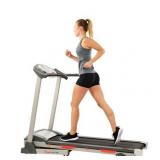 Sunny Health & Fitness Sf-T7603 Electric Treadmill w/ 9 Programs, 3 Manual Incline, Easy Handrail Controls & Preset Button Speeds, Soft Drop System