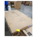 Flash Furniture 2.6-Foot Round Granite White Plastic Bar Height Folding Table