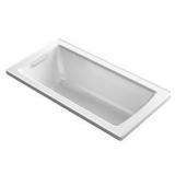 KOHLER Archer Acrylic Rectangular Drop-in Bathtub with Reversible Drain (Common: 30-in x 60-in; Actual: 19-in x 30-in x 60-in)