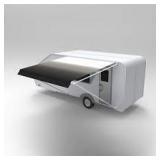10ft black and white rv or patio awning