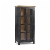 The Beach House Design Accent Cabinet w/ Glass Doors- Retail:$429.98 2 boxes
