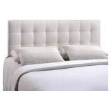 king headboard only faux leather white
