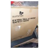 Summer Infant Extra Tall & Extra Wide Safety Gate, 29.5 - 53 Inch Wide & 38" Tall, for Doorways & Stairways, with Auto-Close & Hold-Open, Grey