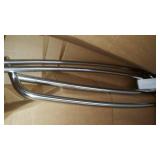 Zenna Home NeverRust Aluminum Double Curved Rustproof Shower Rod, 45 to 72 Inches, Chrome, Model Number: E35604SS