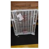 Regalo Open Area Baby Gate in White, up to 76" with Walk Through Door