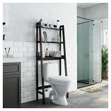 VASAGLE Toilet Storage Rack, Adjustable Bottom Bar, Brown