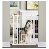 Carlson Extra Tall Walk Through Pet Gate with Small Pet Door, Includes 4-Inch Extension Kit, 4 Pack Pressure Mount Kit and 4 Pack Wall Mount Kit