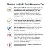 MOTOROLA 8x4 Cable Modem, Model MB7220, 343 Mbps DOCSIS 3.0, Certified by Comcast XFINITY, Time Warner Cable, Cox, BrightHouse, and More (No Wireless)