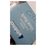 Whitmor Non Slip Door Shoe Rack-36 Fold Up, Nonslip Bars, 36-PAIR, White