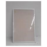 U Brands Linen Bulletin Board, 30" x 20", Natural Linen, White MDF Decor Frame, 2074U