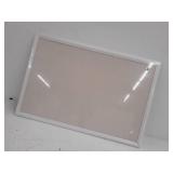 U Brands Linen Bulletin Board, 30" x 20", Natural Linen, White MDF Decor Frame, 2074U