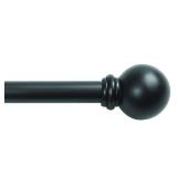KenneyÂ® Chelsea 5/8" Standard Decorative Window Curtain Rod, 28-48", Black