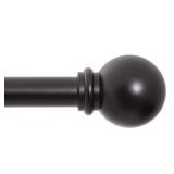 KenneyÂ® Chelsea 5/8" Standard Decorative Window Curtain Rod, 28-48", Black