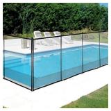 Happybuy Removable Pool Safety Fence, 4FTx12FT, Black (1 Piece)