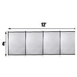 Happybuy Removable Pool Safety Fence, 4FTx12FT, Black (1 Piece)