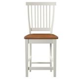 Americana White & Distressed Oak bar Stool, 24", by Home Styles