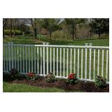 Zippity Outdoor Products ZP19037 No Dig Baskenridge Semi-Permanent Vinyl Fence, White (36in H x 42in W)- 2 pack
