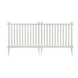 Zippity Outdoor Products ZP19037 No Dig Baskenridge Semi-Permanent Vinyl Fence, White (36in H x 42in W)- 2 pack