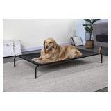 Go Pet Club PC-50 Elevated Cooling Pet Cot Bed, 55 x 32 x 8, Black