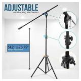 Pyle Heavy Duty Microphone Stand - Height Adjustable from 51.2