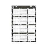 Blue Sky 2022 Laminated Erasable Wall Calendar, January 2022 - December 2022, Double Sided, 36" x 24", Baccara Dark (116053-22)