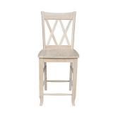 International Concepts 24-Inch Double X Stool, Unfinished