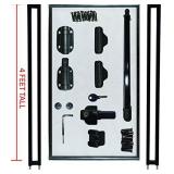 Pool Fence DIY by Life Saver Self-Closing Gate Kit, Black