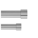 Umbra Cappa Double Curtain Rod, Includes 2 Matching Finials, Brackets & Hardware, 120 to 180-Inch, Nickel