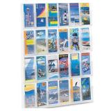 Safco Products Reveal 24 Pamphlet Display, 5601CL, Wall Mountable, Thermoformed Plastic Resin Construction, No Sharp Edges or Corners