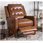 Abbyson Holloway Mid-century Top Grain Leather Pushback Recliner- Retail:$739.99