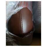 Brown Leather Armless Swivel Tilt Chair- Retail:$1039.99