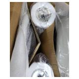 Set of 2 Alani Ashy Grey Adjustable Height Swivel Barstool in Faux Leather- Retail:$166.00