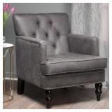 Slate- Malone Microfiber Club Chair by Christopher Knight Home- Retail:$282.49