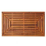 Bare Decor Oiled Finish Solid Teak Wood Giza Shower, Spa, Door Mat- Retail:$110.71