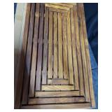 Bare Decor Oiled Finish Solid Teak Wood Giza Shower, Spa, Door Mat- Retail:$110.71