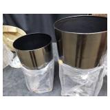 Sebasco 2-piece Round Indoor/Outdoor Metallic Gold Metal Planters Set by Havenside Home