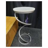 Glazebrooke Glam Spiral End Drink Table with Gold Base- Retail:$129.99