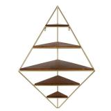 Kate and Laurel Melora Metal and Wood Corner Wall Shelf- Retail:$188.99