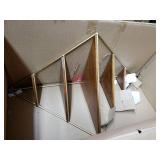 Kate and Laurel Melora Metal and Wood Corner Wall Shelf- Retail:$188.99