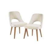 Set of 2 Nola Dining Side Chair Cream
