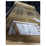 Waylowe Black Metal Open 2-shelf Rolling Bar Cart - 28"W x 14"D x 32"H- Retail:$154.21