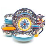 Euro Ceramica Zanzibar 20-piece Stoneware Dinner Set (Service for 4)- Retail:$128.49