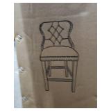 Abbyson Versailles 30-inch Ivory Tufted Barstool- Retail:$204.99