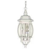 3 Light - 20 in. Hanging Lantern - Clear Beveled Glass