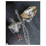 3 Light - 20 in. Hanging Lantern - Clear Beveled Glass